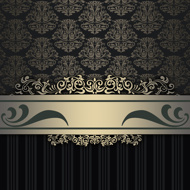 Decorative background with patterhs and elegant border. - Foto, afbeelding