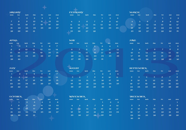 ημερολόγιο 2013 - Διάνυσμα, εικόνα