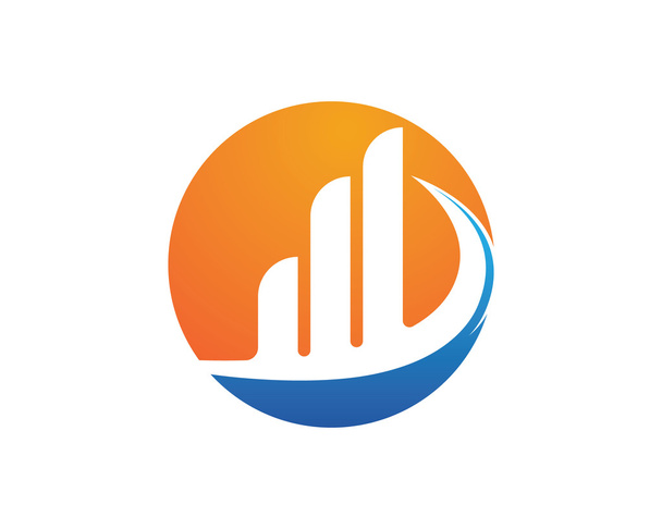Λογότυπο οικονομικών επιχειρήσεων και σύμβολο - Διάνυσμα, εικόνα