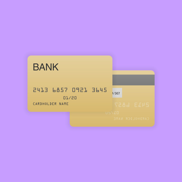 Prázdné debetní nebo kreditní kartou  - Vektor, obrázek