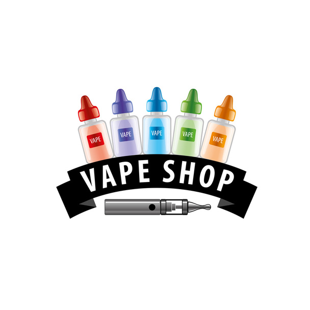 電子タバコの店のためのベクトルのロゴ - ベクター画像
