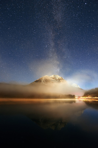 Milky way ορεινή λίμνη - Φωτογραφία, εικόνα