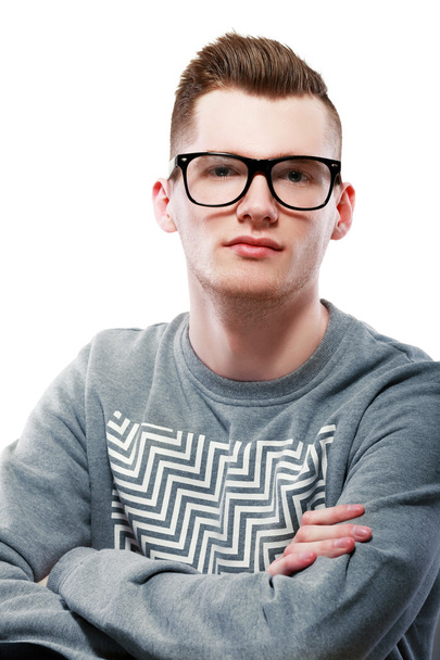  serious man with glasses - Foto, afbeelding