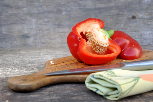 pepper cut in half - Photo, Image