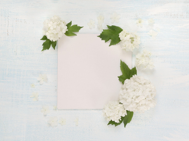 Scrapbooking page with white flowers - Foto, Bild