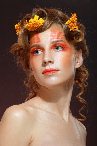 woman with creative makeup - Photo, Image