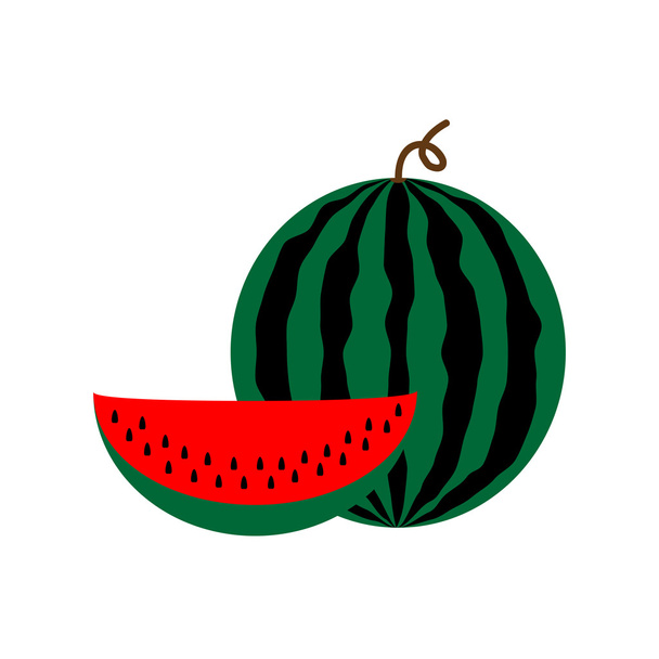 Lapos görögdinnye 28,08 jel - Vektor, kép