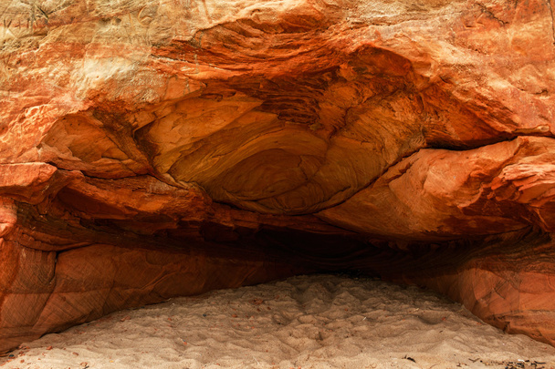 Sand cliffs  with caves - Fotó, kép