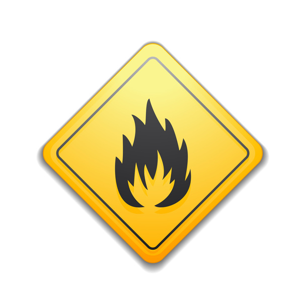 Flammable sign illustration - Vector, Image