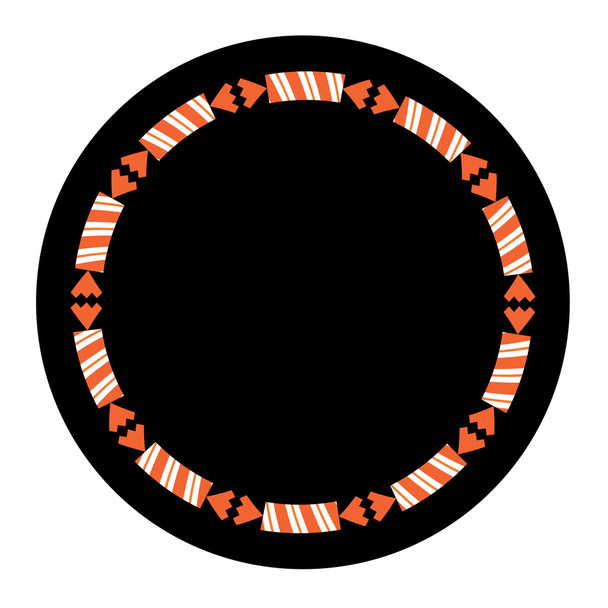 Halloween marco de caramelo rayado ilustración
 - Vector, imagen