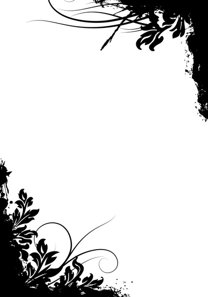 abstract grunge floral decorative background vector illustration - Vector, Imagen