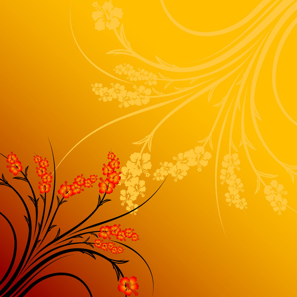 Abstract Floral Background - Wektor, obraz