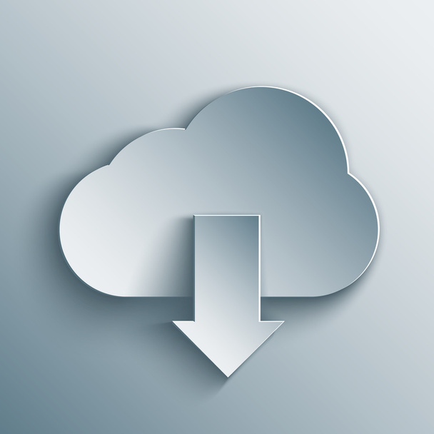 Cloud download web icon. - Wektor, obraz