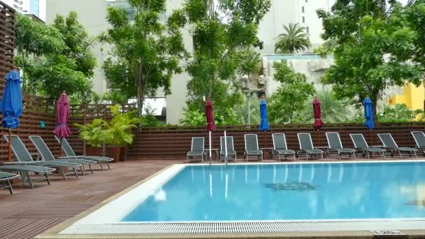 swimming pool in hotel - Footage, Video