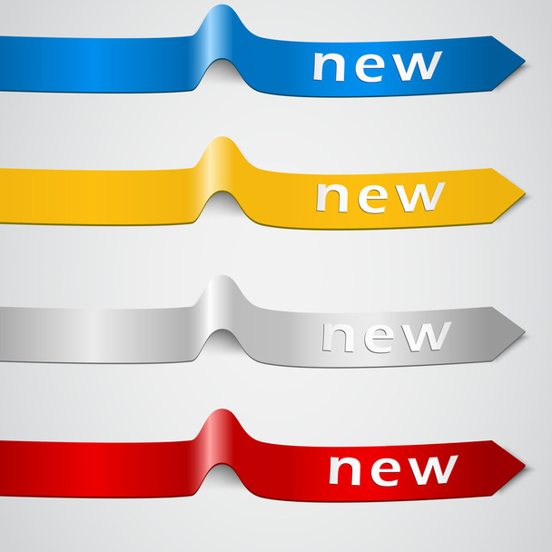 "NEW" Tag And Ribbons. eps10 vector - Vetor, Imagem