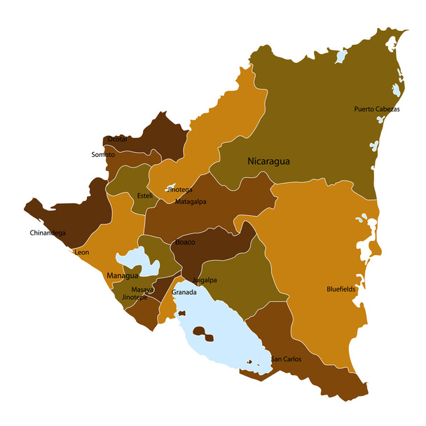 Nicaragua - Vektor, Bild