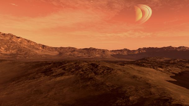 赤い惑星のような火星 - 写真・画像