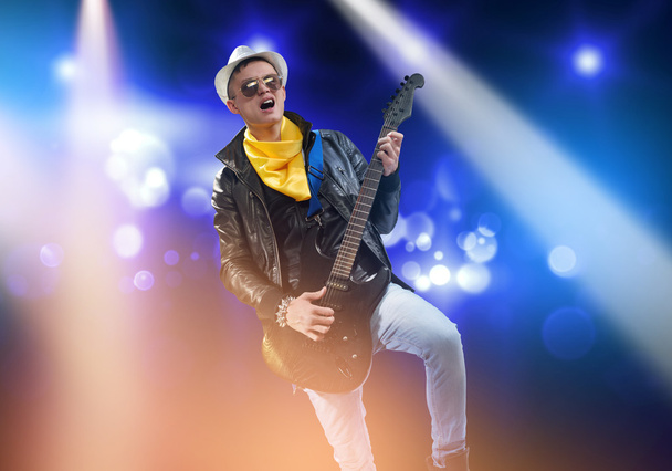 Rock star on stage - Fotoğraf, Görsel