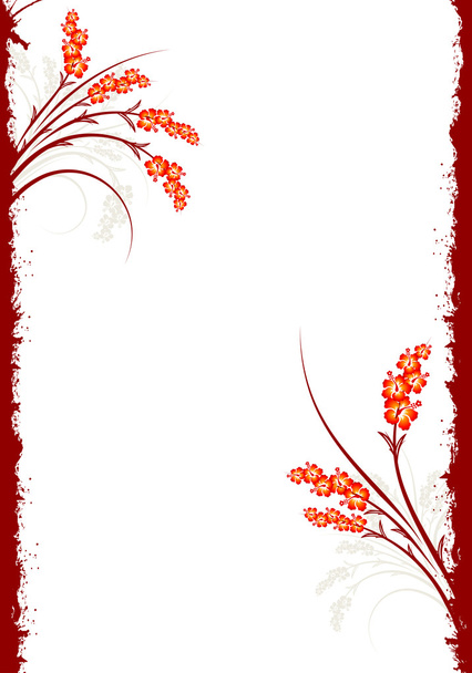 Abstract Grunge Floral Background - Vector, Image