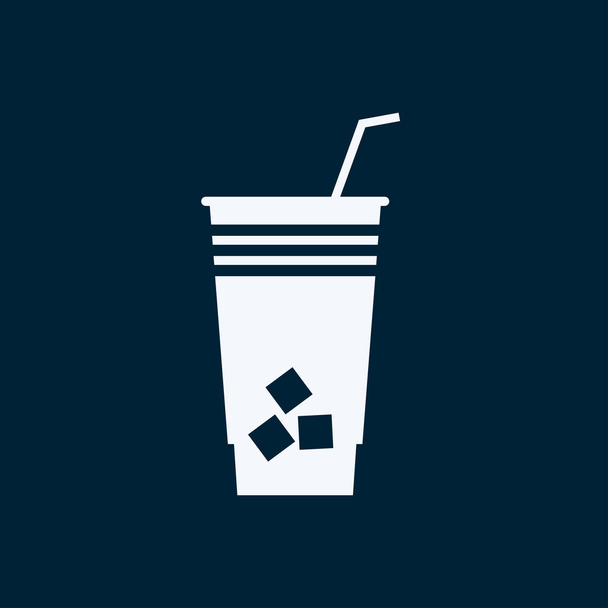 Cup of drankje web-pictogram. - Vector, afbeelding