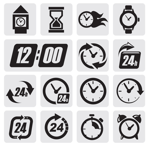 Uhren-Symbole - Vektor, Bild