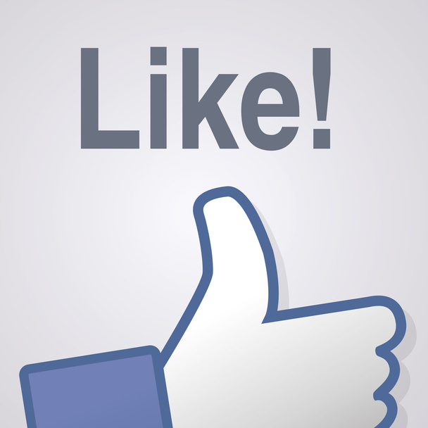 Face symbol hand i like fan fanpage social voting dislike network book icon community - Vector, Image