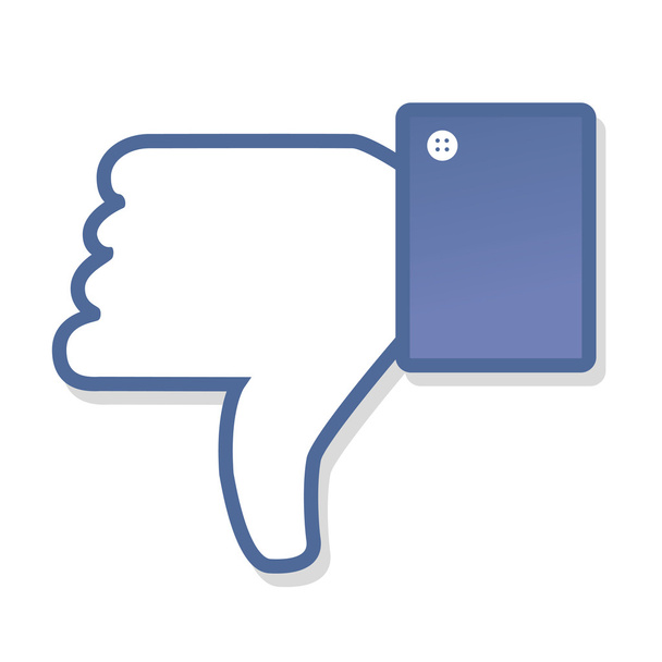 Gesichtssymbol Hand Ich mag Fanpage Social Voting Abneigung gegen Netzwerk Buch Ikone Community - Vektor, Bild
