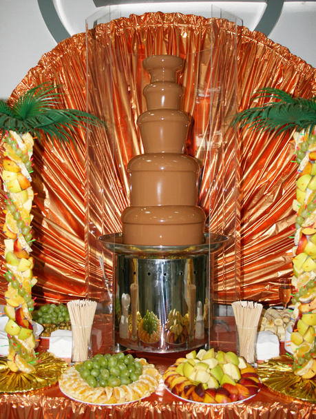 Chocolate fondue fountain - Photo, Image
