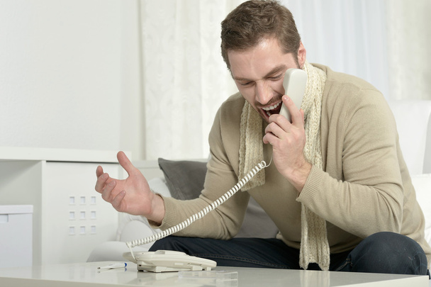 sick man  calling his doctor - Photo, Image