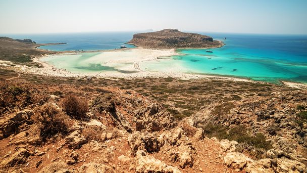 クレタ島、ギリシャ: 浴槽ラグーン - 写真・画像