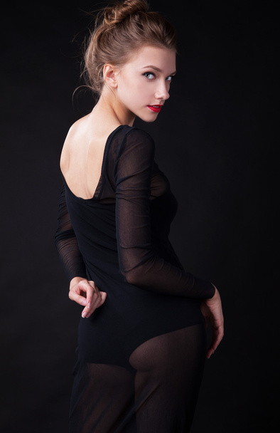 Young sensual & beauty woman in a fashionable dress. - Photo, image