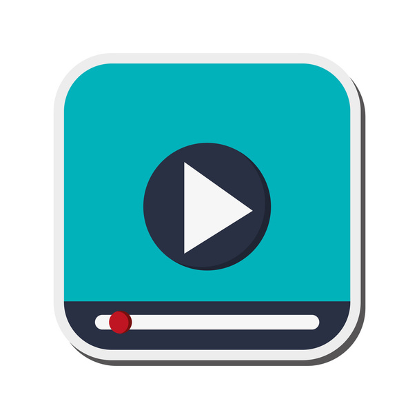ikona přehrávač videa - Vektor, obrázek