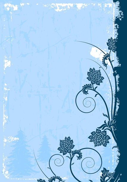 Grunge winter background - Vector, Imagen