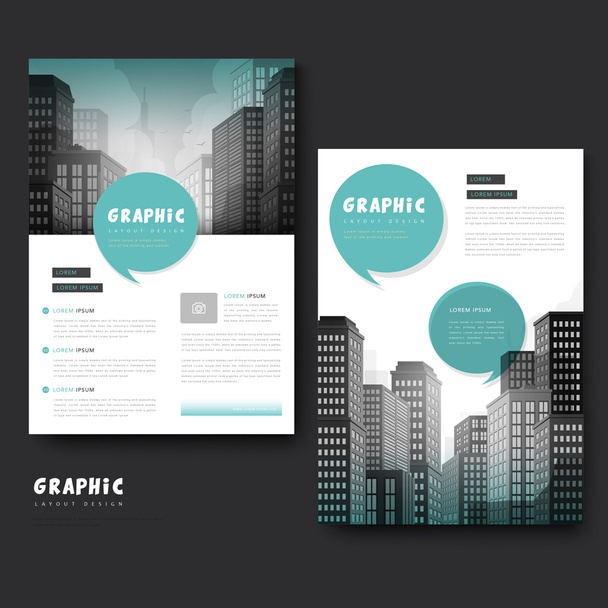 Trendy brochure template - Vector, Image