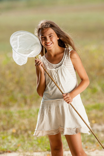 young girl Entomologist - Fotoğraf, Görsel