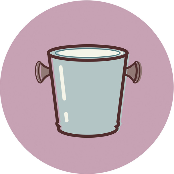 Illustration of an ice bucket on a purple background - Photo, Image