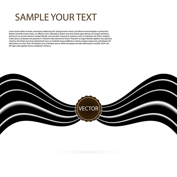 Abstract black chocolate background, brown abstract satin. Vector illustration - Vector, Image