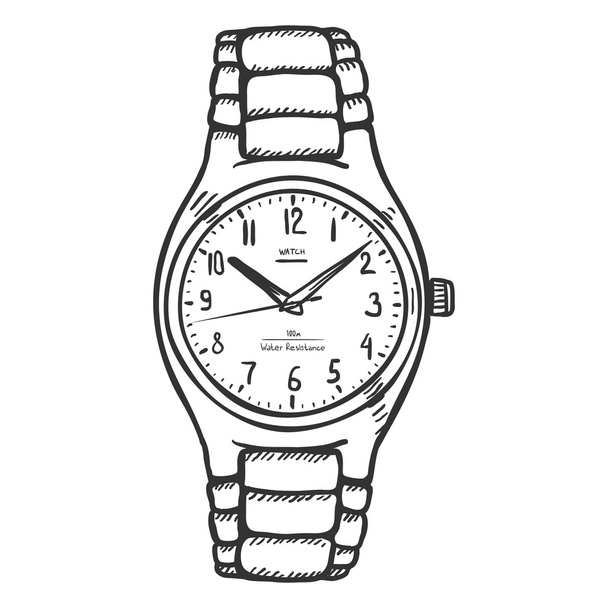 Náramkové hodinky skica  - Vektor, obrázek