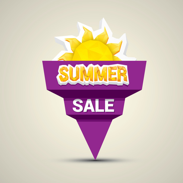 vector summer sale label or sticker - Vector, Image