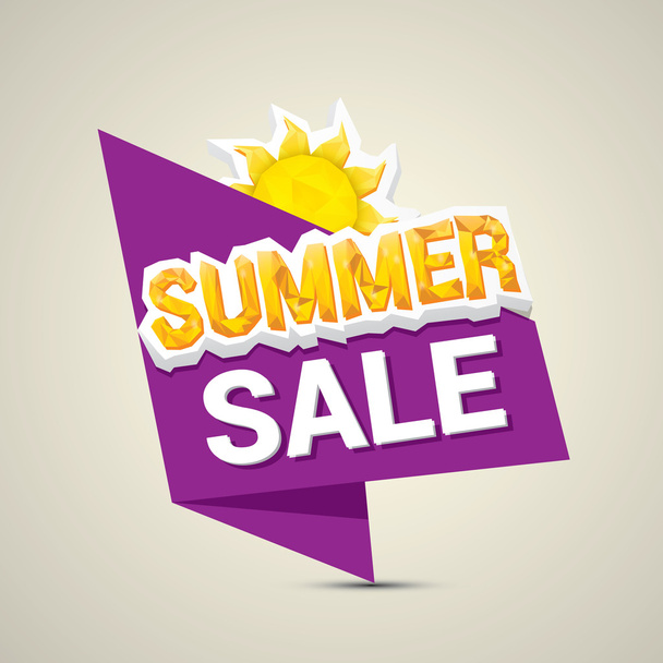 vector summer sale label or sticker - Vetor, Imagem