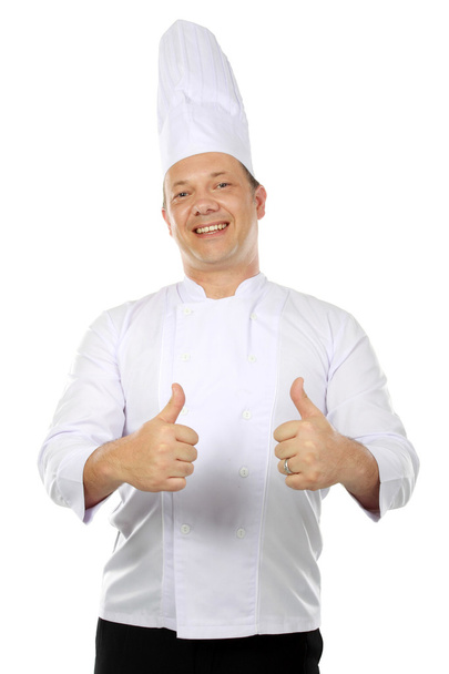 Chef gives thumbs up - Foto, Imagen