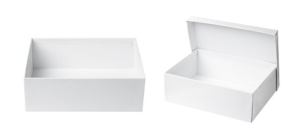 Conjunto de cajas en blanco
 - Foto, Imagen