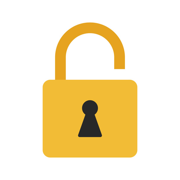 Flat icon unlocked padlock - Vector, Image