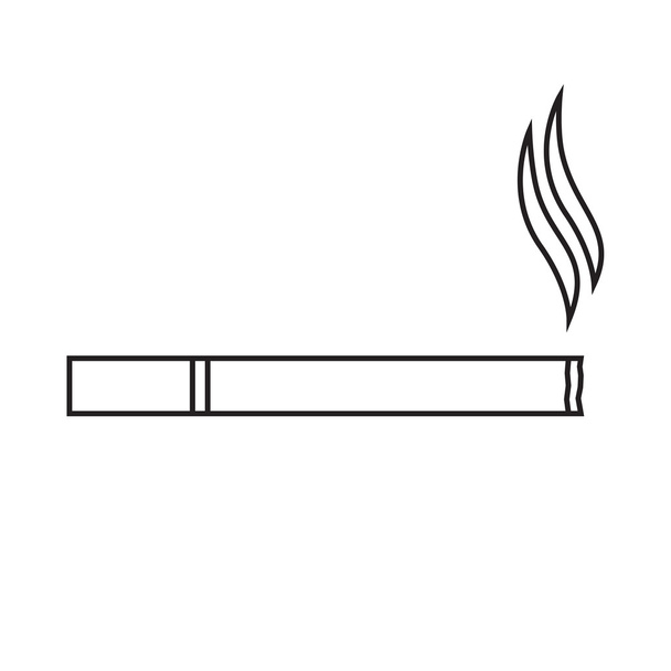 Línea icono cigarrillo
 - Vector, Imagen