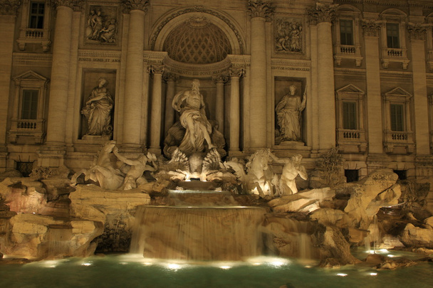 Trevi fountain at night, Rome, Italy - Φωτογραφία, εικόνα