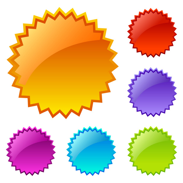 Blank colored web icons - Vector, Image