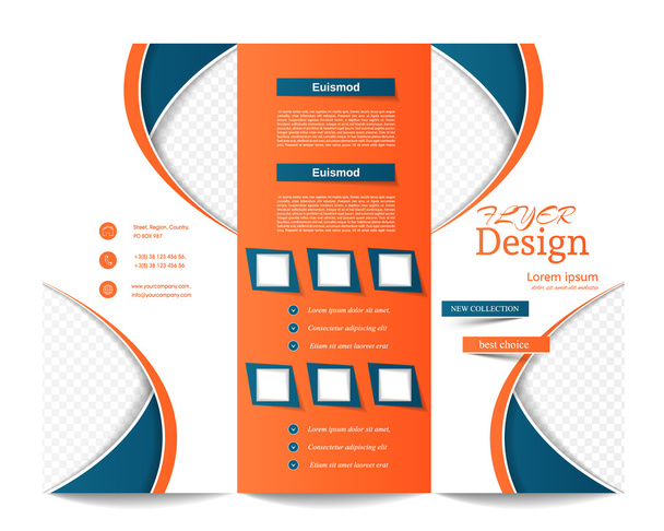 Modèle de brochure triptyque Contexte commercial de l'entreprise
 - Vecteur, image
