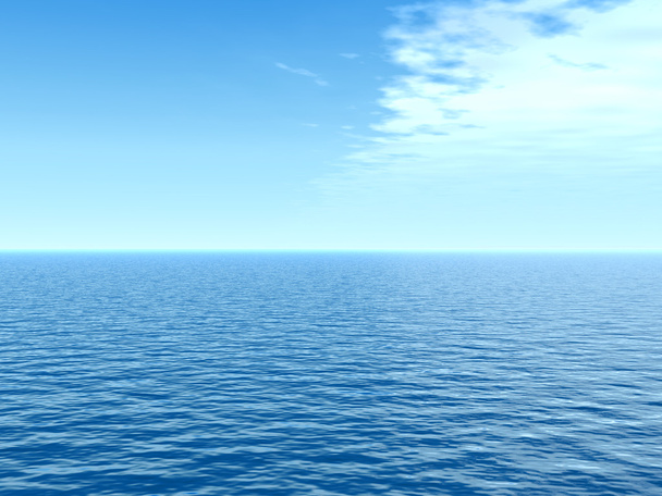 Oceaan water golven en hemel  - Foto, afbeelding