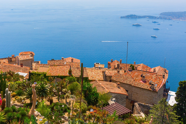 view from the exotique garden in Eze on Cote dAzur - Foto, afbeelding
