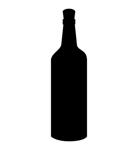 vinho garrafa bebida ícone vetor
 - Vetor, Imagem